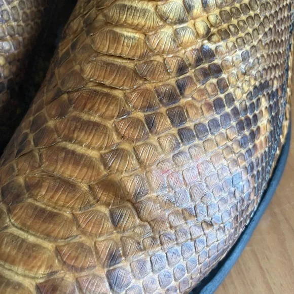 Vintage Tony Lama snakeskin and leather Western Style Boots - Picture 4 of 7